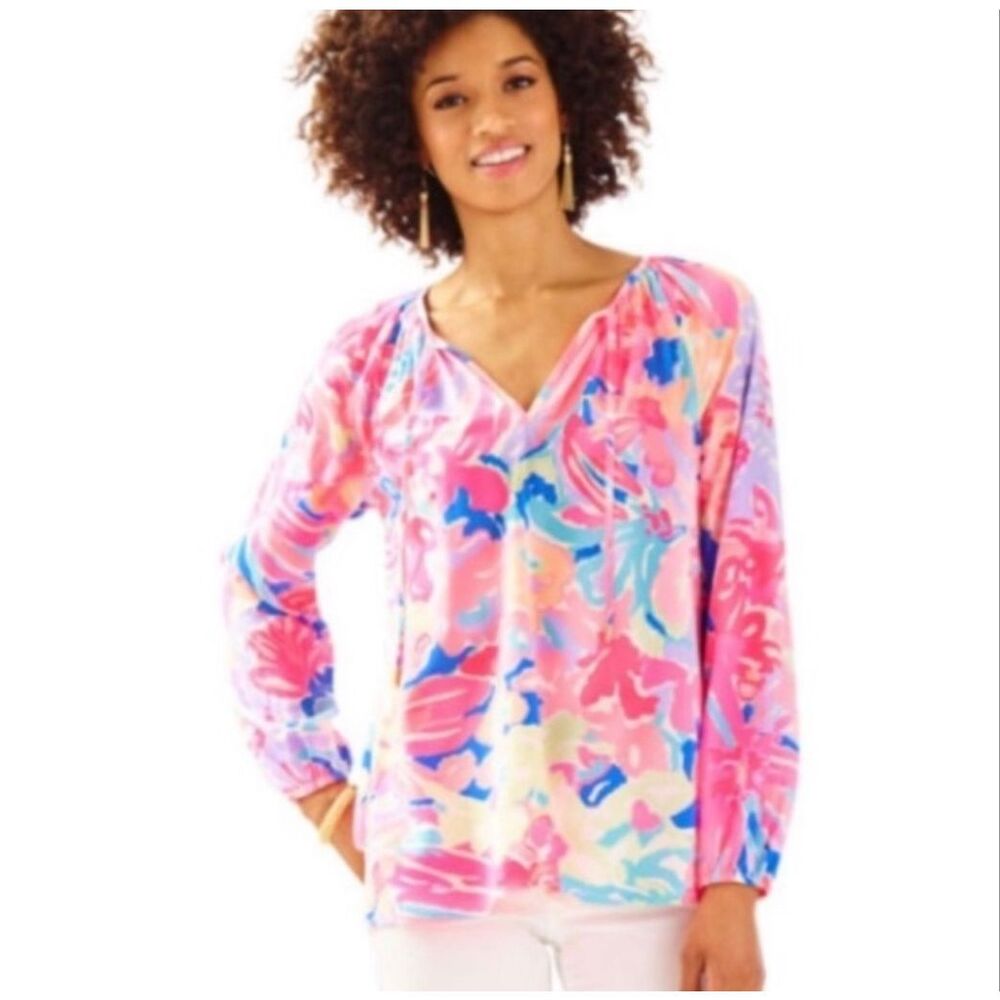 Lilly Pulitzer Willa Top Playa Hermosa Print Women’s Size Small